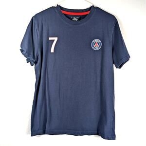 PSG Paris Saint Germain Mbappe 7 T Shirt Large Navy Soccer Football Tee